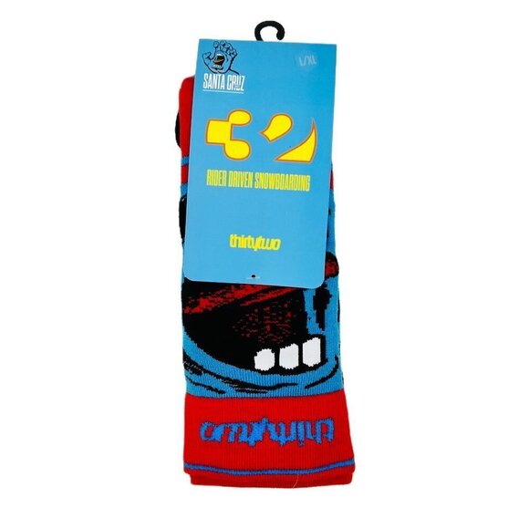 ThirtyTwo x Santa Cruz Blue Snowboard Socks - Picture 1 of 4